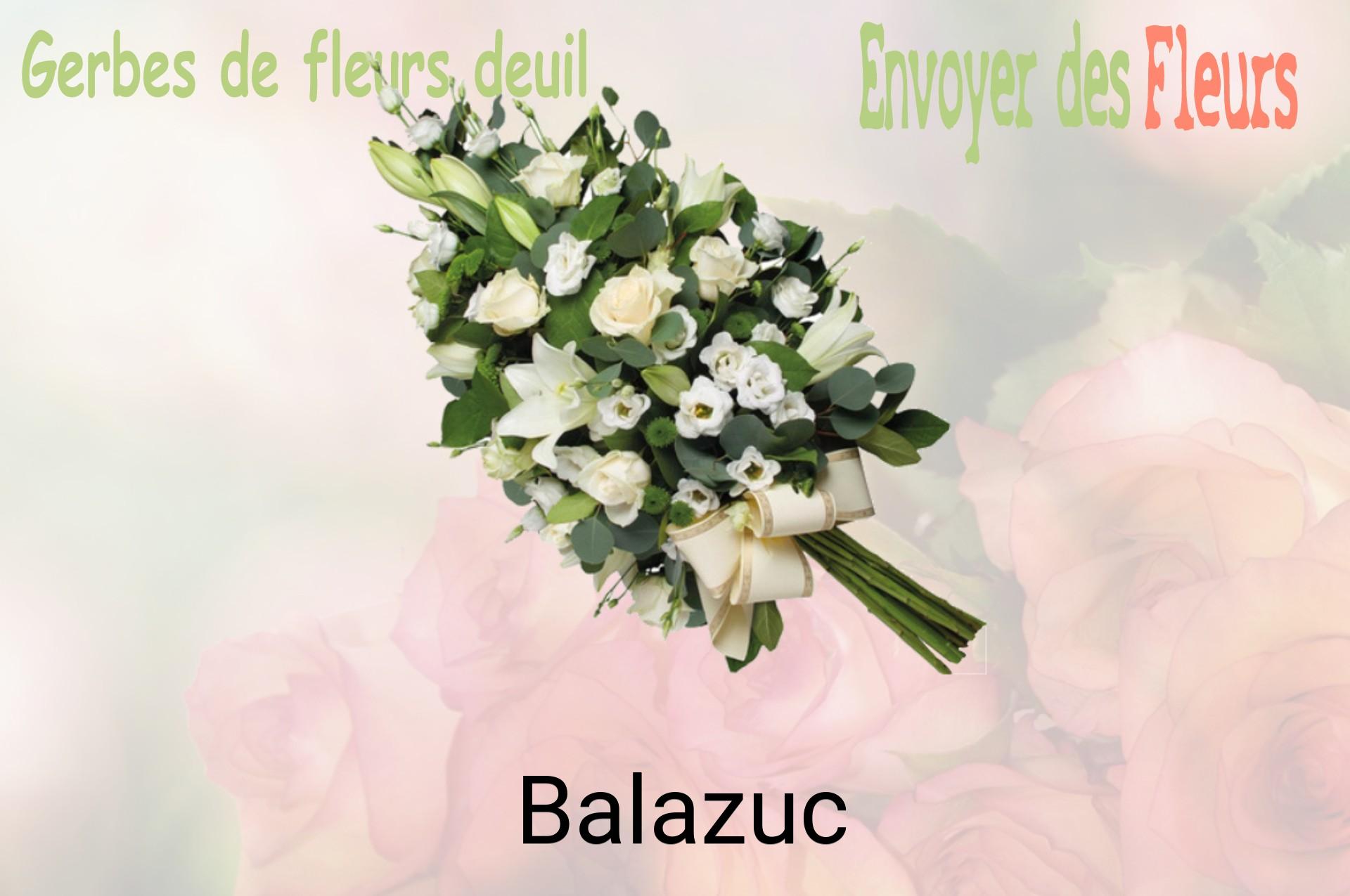 Gerbe de fleurs de deuil livrée à Balazuc